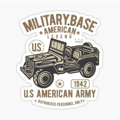 "Vintage American Legend Jeep US Army" Sticker for Sale by NenoMark ...