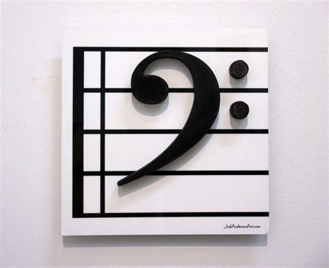 Bass Clef on aluminum - Joel Anderson Art