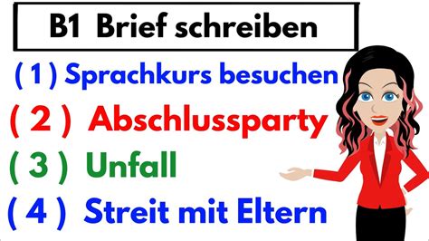 Pr Fung B Dtz Brief Schreiben Wichtige Briefe Youtube