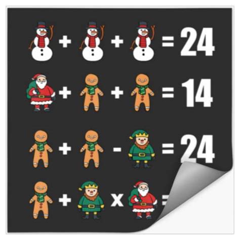 Math Teacher Christmas Order Of Operations Quiz Stickers Sold By