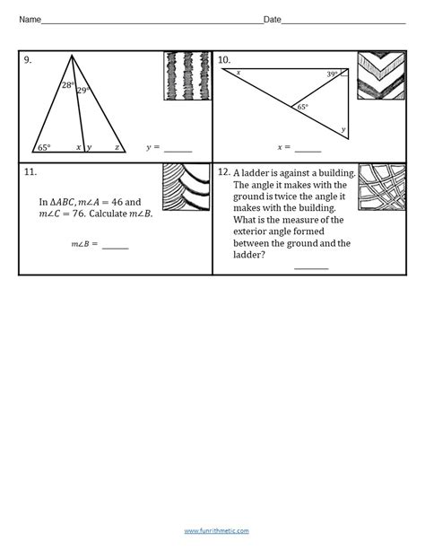 Missing Angles In Triangles Zen Math Funrithmetic