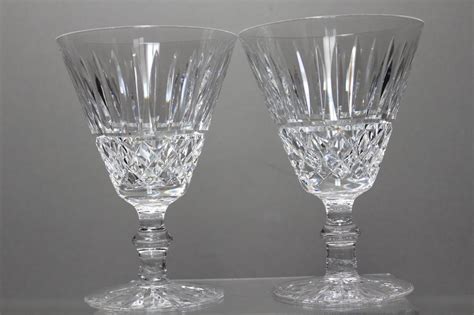 Two Signed Waterford Tramore Pattern Cut Crystal Water