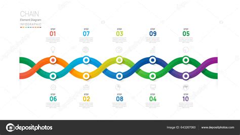 Infographic Chain Template Business Steps Modern Timeline Element