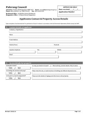 Fillable Online Palerang Nsw Gov Local Approval Application Form