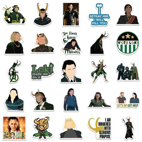 A Variety Of Loki Series Inspired Stickers 10 Random 25 Random Or A