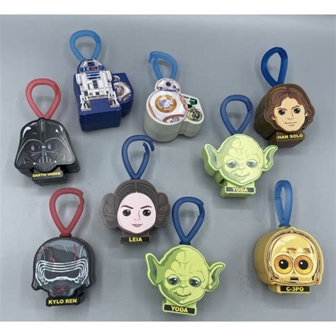 McDonald S Toys 9 Pc Lot Mcdonalds Star Wars Toys Keychains Pop Out