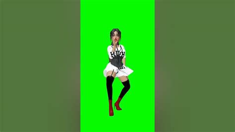 Hot Girl Green Screen Cartoon Dance Video Vfx Croma Key Green Screen Cartoon Animation Dance