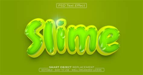 Premium Psd Slime Glossy Text Effect Editable 3d Style