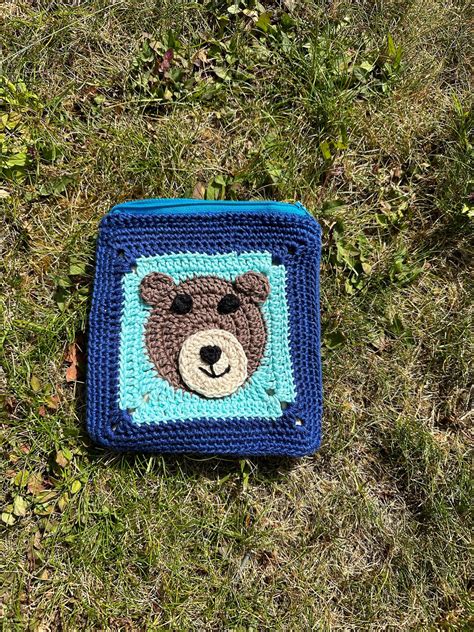 Teddy Bear Granny Square Crochet Purse Etsy