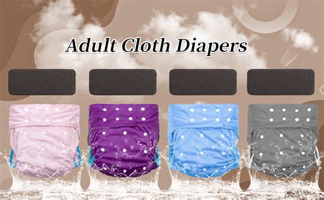 Care Yare 4 Pack Adult Cloth Diapers With Diaper Inserts Adult Diapers Women Adult