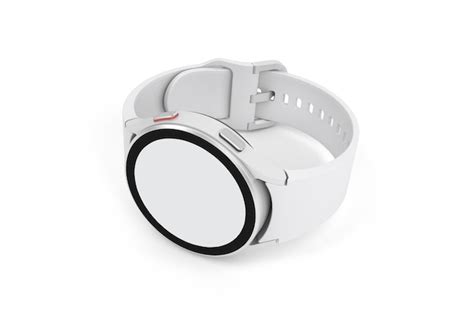 Premium Photo | Round smart watch front view isolated in white background