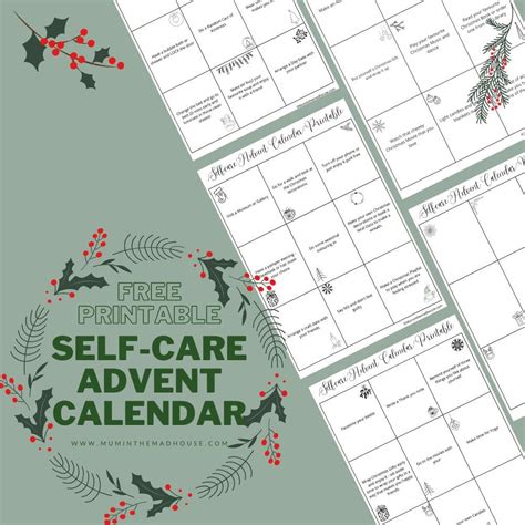 Free Self Care Advent Calendar Printable A Daily Dose Of Wellness This