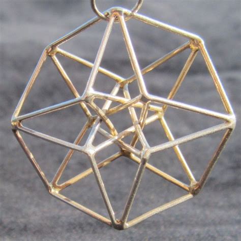 4d Hypercube Tesseract Stargate 3d Sacred Geometry Jewelry For