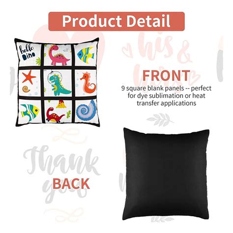 Sublimation Blanks Panel Pillow Case Diy Polyester Cushion Etsy