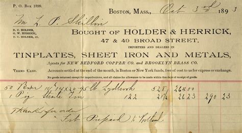 Antique Printable Receipts Dated 1800s The Old Design Shop