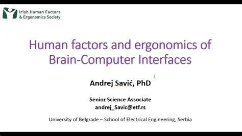 Human Factor And Ergonomics Of Brain Computer Interfaces Youtube