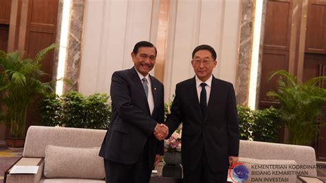 Pertemuan Menko Marves Dengan Secretary Cpc Guan Xi