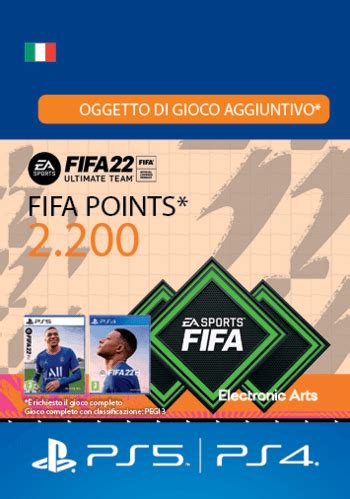 Buy FIFA 22 2200 FUT Points PSN Key Cheap IT