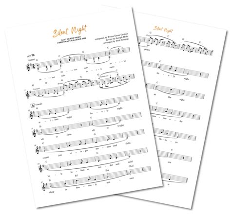 Silent Night Carol sheet music » SAT-7 UK