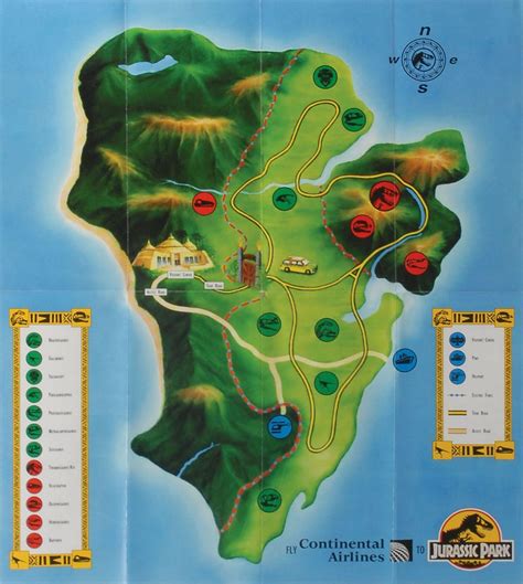 Jurassic Park Brochure Map