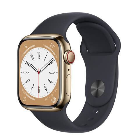 Apple Watch Series 7 (2021) GPS + Cellular 45 mm - Stainless steel Gold ...
