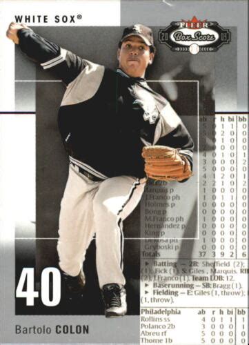 2003 Fleer Box Score Baseball Card 70 Bartolo Colon EBay