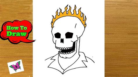 Ghost Rider Face Drawing