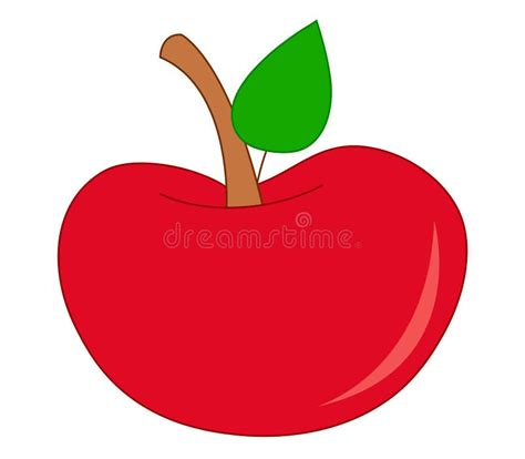 Manzana Roja Deliciosa Aislada En Blanco Ilustraci N Del Vector