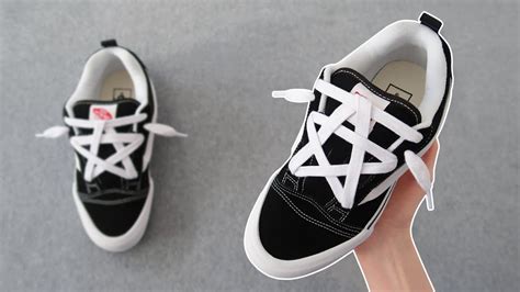 How To Star Lace Your Knu Skool Vans Easy Youtube