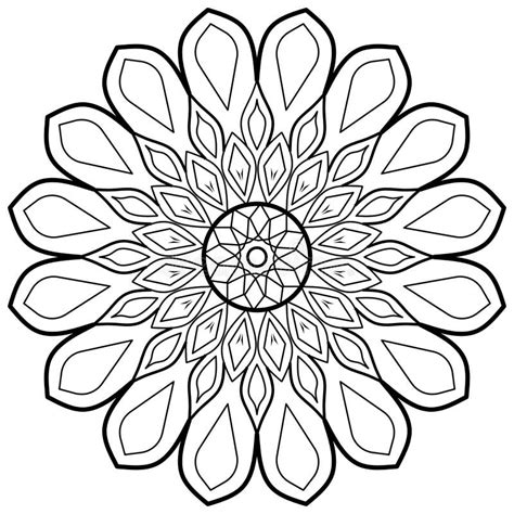 Luxury Pattern Mandala Mandala Coloring Page Adult Coloring Page