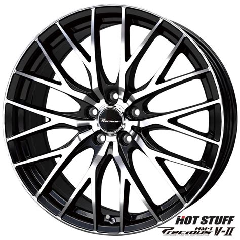 HOT STUFF ホットスタッフ プレシャス HM V II インチ J 穴 PCD メタリックブラックポリッシュ BK P 本セット 送料無料一部地域