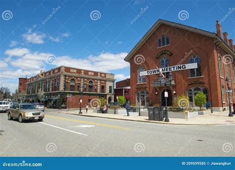 Andover Town Hall at Main Street, Massachusetts, USA Editorial Image - Image of massachusetts ...