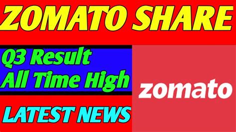 ZOMATO SHARE ZOMATO SHARE LATEST NEWS ZOMATO SHARE ALL TIME HIGH