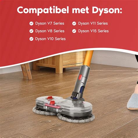 Teray Elektrische Dweil Voor Dyson Steel Stofzuiger Mop Zuigmond Set