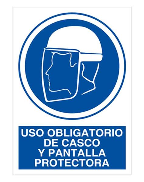 Uso Obligatorio De Casco Y Pantalla Protectora Se Al Para Comprar Online