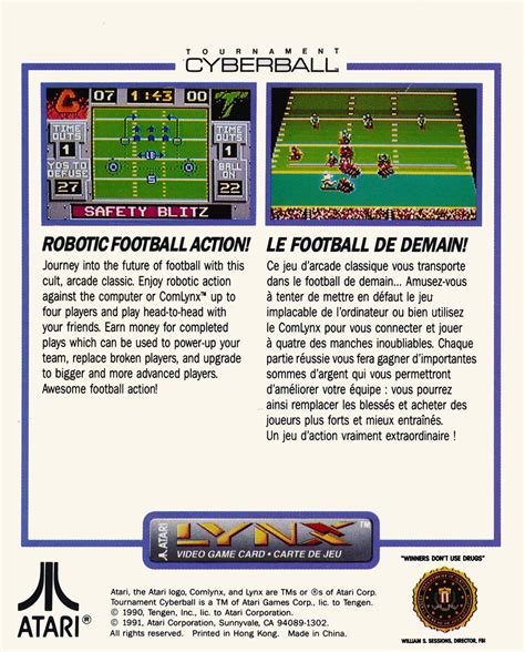 Tournament Cyberball 2072 Boxarts For Atari Lynx The Video Games Museum