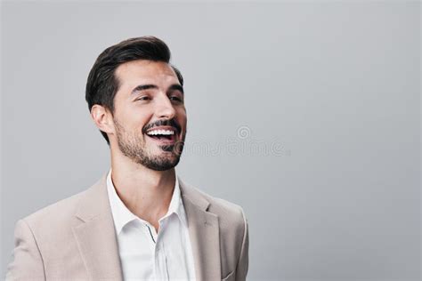 Copyspace Man Businessman Corporate Smiling Beige Happy Portrait Suit