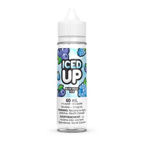 Blue Razz Ice Iced Up E Liquid 60mL Free Base VapeLoft