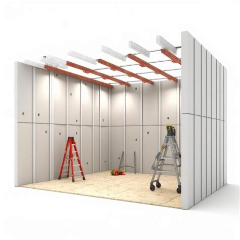 Premium Ai Image Drywall Installation D Rendering Of The Installation