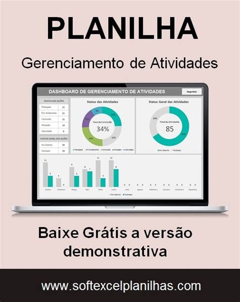 Planilha De Controle De Tarefas Em Excel Dashboard Excel Dashboard