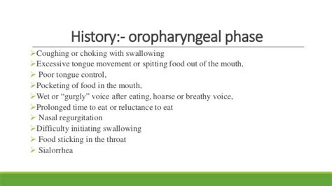 Dysphagia evaluation