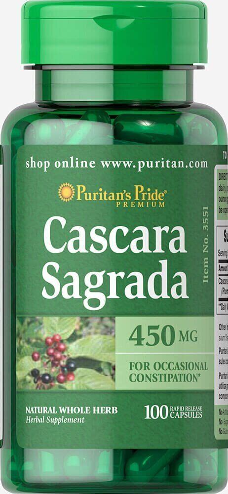 Каскара Саграда, Cascara Sagrada, Puritan's Pride, 450 мг, 100 капсул ...
