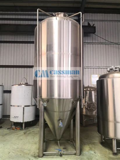 40bbl Double Wall Glycol Jacketed 4000L Conical Beer Fermenters For