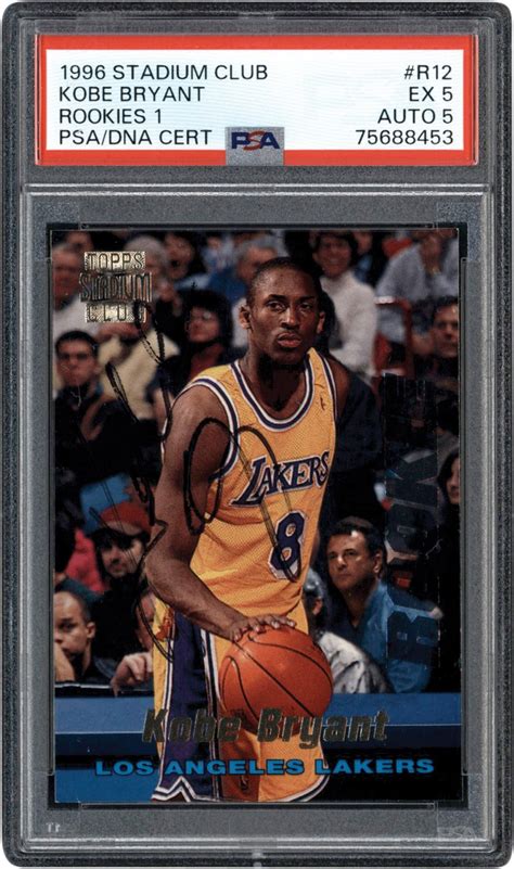 Stadium Club R Kobe Bryant Rookies Signed Rookie Card Psa Ex