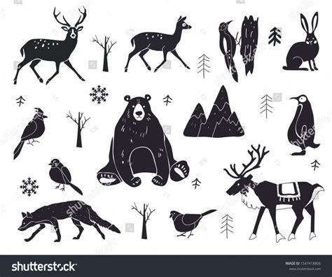 Northern Animals Silhouettes