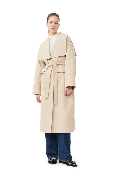 Heavy Twill Oversized Trench Coat Ganni It