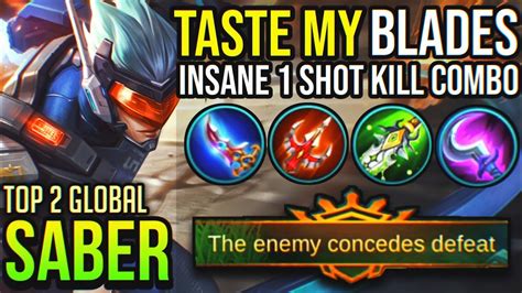 TASTE MY BLADES INSANE 1 SHOT KILL Top 2 Global Saber SABER BEST