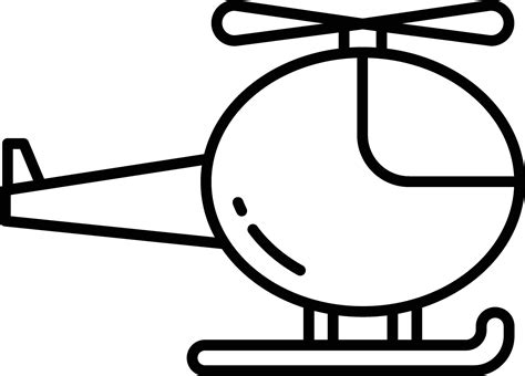 Helicopter outline illustration 45616723 Vector Art at Vecteezy