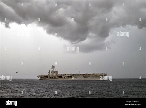 The Aircraft Carrier Uss Nimitz Cvn Transits The South China Sea