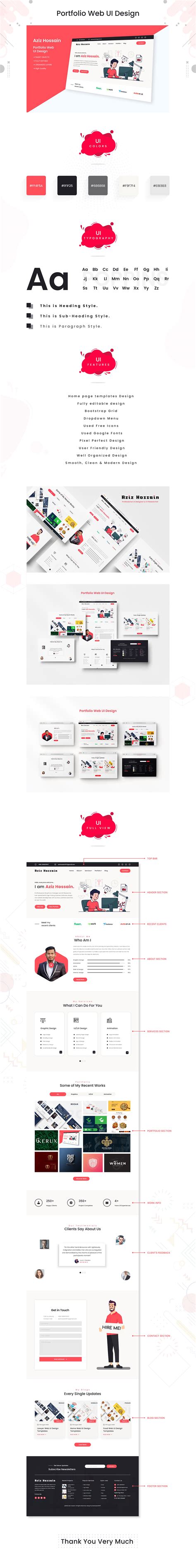 Portfolio Web UI Templates Design on Behance